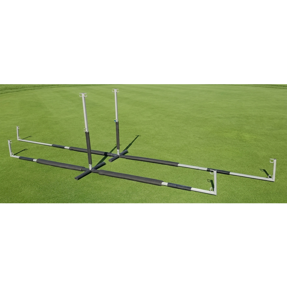 Hovershade front and back canopy awning frame next to each other