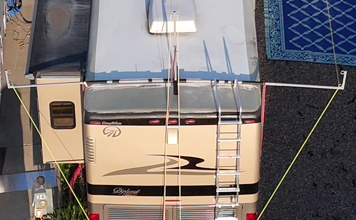 RV Cooling Roof & Side Shade Canopy, Portable, Modular, wind proof ( RV 16' to 30')