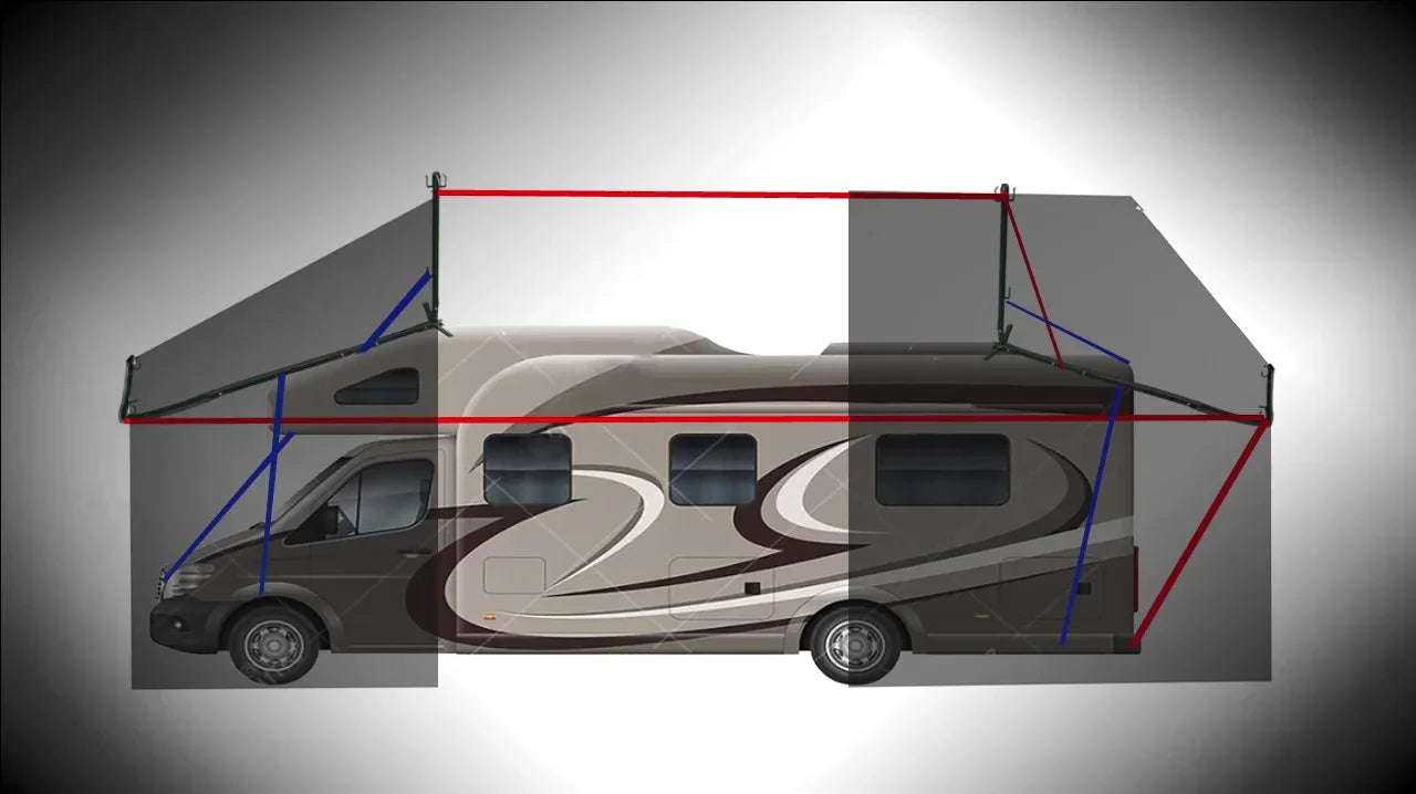 Hovershade™  structure and shade curtain animation