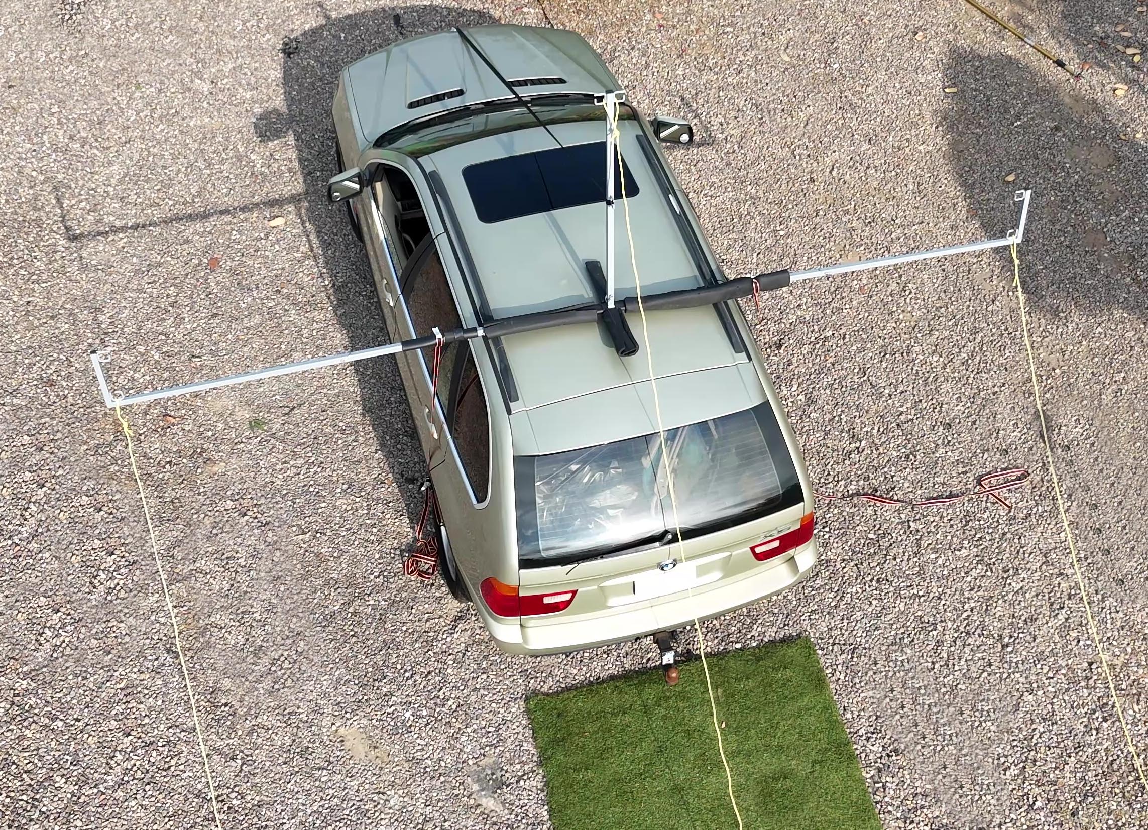 Hovershade structure attached to SUV in utah